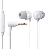 Elecom EHP-F12CMWH Fast Music F12C Stereo Earphones, In-Type, 0.1 inches (3.5 mm), Microphone Includ