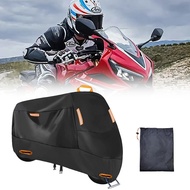 【Zaylily】210D Waterproof Motorcycle Cover Outdoor Motorcycle Tarpaulin Polyester UV Rain Snow Protec