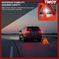 TMOY Reflective Triangle Warning Sign Red Tripod Folded Stop Sign Emergency Breakdown Triangle Warni