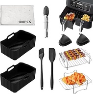 Air Fryer Accessories For Ninja Dual AF300UK AF400UK Fryer And Most 3.7Qt - 4.2Qt And Larger Dual Zo