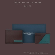 Louis Montini (Skyscrapper) ชุดกิฟเซ็ท กระเป๋าสตางค์หนังแท้ และ กระเป๋าการ์ดหนังแท้ LM-GS #3