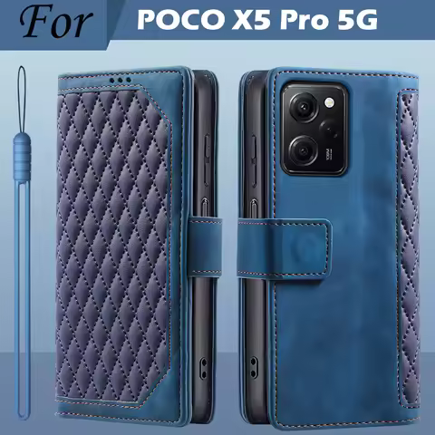 POCO X5 Pro 5G Case For Xiaomi POCO X5 Pro Case Cover Leather Flip magnetic cover For POCO X5 Pro Ph