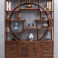 New Chinese Style 1.3m Living Room Tea Room 1.5m 1.2m Pavilion Antique Duobao Solid Wood Bookcase Sh