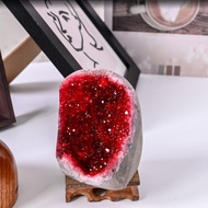 Red Crystal Ornaments Purification Crystal Good Luck Red Crystal Energy Crystal Solid Color Crystal 