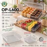 OP-L600 (12.5"inch) (XXL Size) OPS Food Box Plastic Clear Container Bakery Cake Bekas [50pcs±]