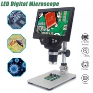 G1200 Electronic Digital Microscope 12MP 7 Inch Large Screen HD LCD Display 1-1200X Continuous Ampli