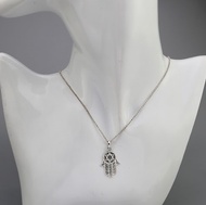 Pendant Hamsa David Oxidized Hand Silver Plain จี้ Hamsa David Oxidized Hand สีเงินล้วน