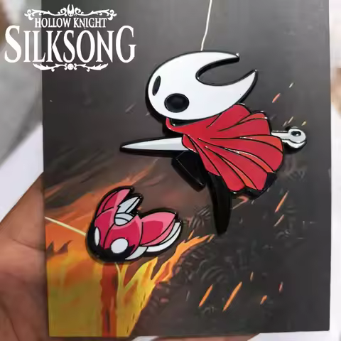 Game Hollow Knight Silksong Hornet Cosplay Brooch Cartoon Metal Badge Set Backpack Costume Pins Jewe