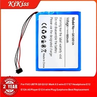 Battery For FiiO UBTR Q5 Q3 Q1 Mark II 2-wire E17 E7 Headphone E12 E12A A5 Player E12 4-wire Plug Ea