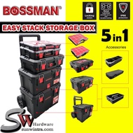 BOSSMAN HEAVY DUTY EASY STACK STORAGE BOX 5 IN 1 TOOL BOX HEAVY DUTY #BEZ6