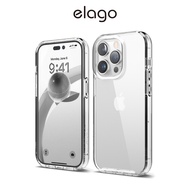 < elago > iPhone 14/Plus/Pro/ProMax Hybrid Shock-Resistant Transparent Phone Case [Agent] i14