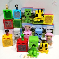 GILDAI Cartoon Figure Model, Funny Steve Llama Creeper Bee Evoker Figure, 2025 Cute PC Collectible T