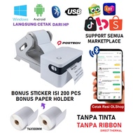 Barcode PRINTER THERMAL LABEL Sticker Address USB BLUETOOTH 80MM