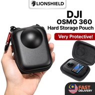 (MY) LionShield DJI Osmo 360 Camera Hard Shell Pouch Case Cover with Microfiber Lining & Carabiner