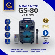 G-POWER SPEAKER GS-80 OPTIMUS FREE MIC WIRELLES MULTIMEDIA SPEAKER/SPEAKER BLUETOOTH