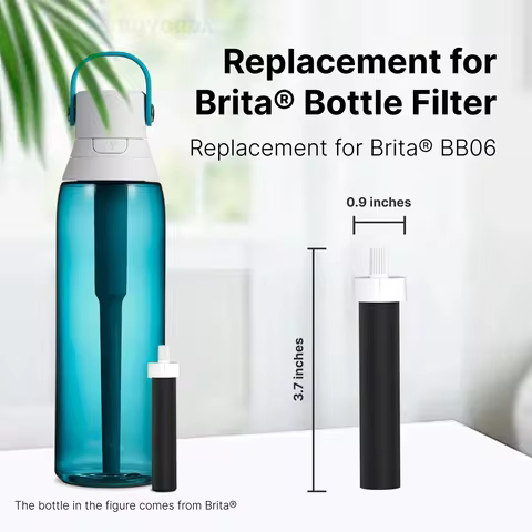 Water Bottle Filter Replacement for Brita BB06 Hard Sided Stainless Steel Sport Bottle Compatible Fi