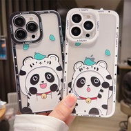 Cute Panda Animal Pattern Camera Protective Phone Case Compatible For iPhone 手机壳 熊猫手机壳 卡通手机壳
