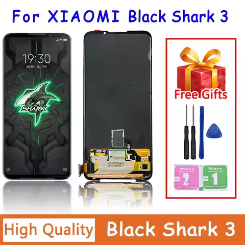 6.67''AMOLED For Xiaomi Black Shark 3 LCD Touch Screen Digitizer Assembly For Xiaomi BlackShark 3 KL