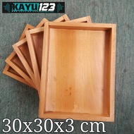 Wooden Tray 30x30x3 cm Gift Box Tray (WTV-18)