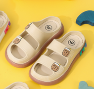 Sandal  Anak Perempuan  Motif Bear Viral Wedges Ban Dua Terbaru Sendal Selop Karet Jelly  Import