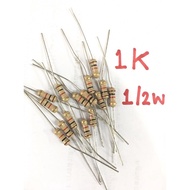 Resistor (Rescester Resistor) 1K 1/2 W (Value 1 Kohm 1/2 Watt) *Set Of 10