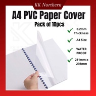 A4 PVC Paper Cover Rigid Sheet A4 Transparent Binding Plastic Cover Plastik Kulit Buku Transparent B
