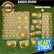 KAIZEN STUDIO Bulan Bintang Iron On Heat Press  Tshirt Malaysia Flag Merdeka Independence Bag Chair 