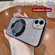 Samsung Galaxy A06 Bling Bling Makeup Mirror Bracket + Bling Bling Casing For Samsung Galaxy A06 A16