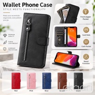 Zipper Wallet Flip Case For Motorola Moto G100 G17 G37 G47 G57 G67 G77 G06 G56 G66J G66Y G86 G96 G05