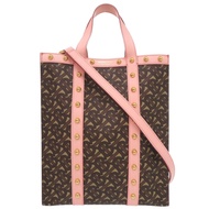 Burberry TB Monogram PVC 皮革ブラウン粉色兩用托特包/單肩包，2019 年款，成色極佳 [二手] BURBERRY