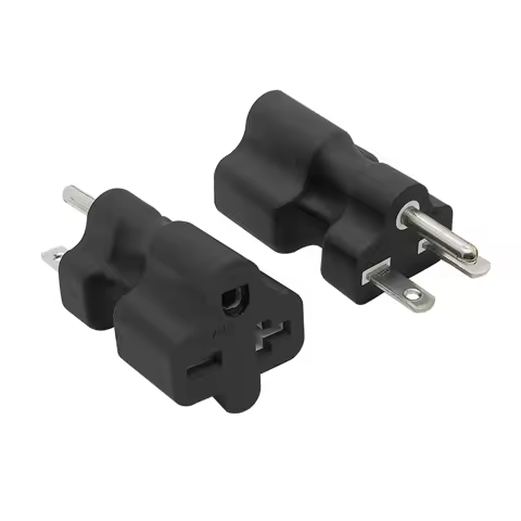 6-15P TO 6-15R, 6-15P Male to Nema 6-15/20R Comb Female AC Adapter, 15 Amp 250V to 20 Amp AC Power A