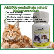 Vitamin Kucing Cat Supplement Micro Mineral Aktif Cantikkan Bulu Makanan Sehat Anemia 60 tablet