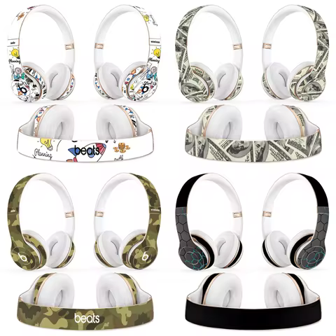 Protective Skin Sticker for Beats Solo 2 3 Headset Wrap Cover Universal Vinyl Decal Skin for Beats S