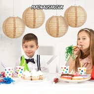 MAINAUSHUI6K Paper Lantern, Linen Material Theme Design Linen Lantern,  8inch Size Paper Material Ho