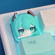 New Hatsune Miku Fan Keycap High-value 2D Cute Resin Keycap Personalized Three-dimensional Keycap De