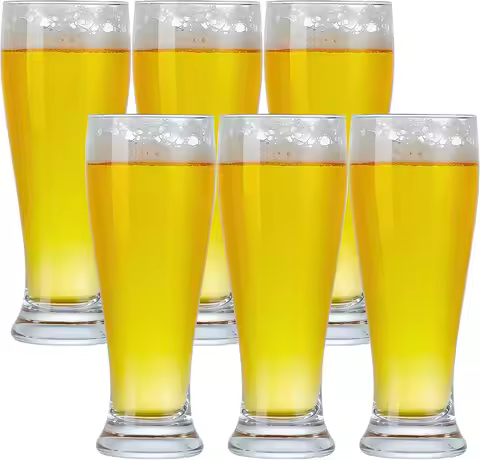 1/2/4/6PCS Free BPA Plastic Beer Pilson Glass 450ml Pint Glasses Tall Beer Cups Drinking Glasses for