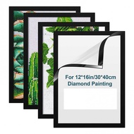 YL Diamond Painting Picture Frames for 30x40cm, Diamond Art Canvas Frames 12" x 16", Self Adhesive D
