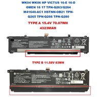 WK04XL WK06XL HP VICTUS 16-E 16-D OMEN 16 17 TPN-Q263/Q264 M41640-AC1 HSTNN-OB21 TPN-Q265 TPN-Q266 T