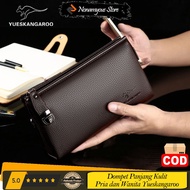 [ORIGINAL] Yueskangaroo Dompet Panjang Kulit Import Pria dan Wanita Clutch Wallet Soft Leather Unise