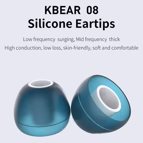 KBEAR 08 Silicone Earphone Eartips Noise Isolating Universal Fit with S/M/L Sizes for KBEAR KZ Airpo