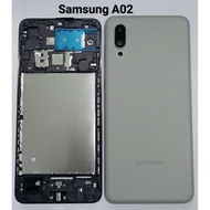 Backdoor Back Cassing Kessing Housing Fullset Samsung A02 Silver