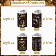 60th Birthday Decorations for Men Woman - 12PCS Black Gold 60 Birthday Decorations Vintage 60th Birt