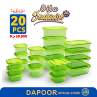 TOPLES FOOD KONTAINER/CONTAINER CALISTA OITA PUTIH SET ISI 10PCS/FOOD PREPARATION SET/ FOOD STORAGE