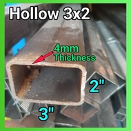 3"x2" (4mm Thickness) Besi Hollow Rectangular 1ft-7ft (BP1)