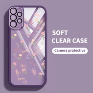 Shockproof Phone Case for Samsung Galaxy A32 A13 4G A32 A53 5G Small Fresh Flowers Phone Case Transparen Soft Case with Lens Protection