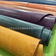 Handmade Cowhide Leather Bag - Cream Frosted Effect with Vegetable-Tanned Leather