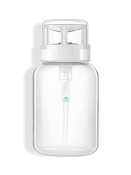 美甲工具按瓶真空塑膠推向下泵分配器指甲油清洗劑空瓶可填充透明化妝品容器適用於液體丙酮指甲油和卸妝清潔