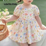 Lovito Kids Cute Dress Ruffle Soft and Comfortable All Seasons Dress for Girl LNL106221 Lovito Ko ng