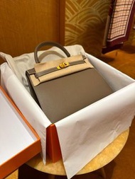 Hermes Kelly 25 大象灰金 Epsom G stamp