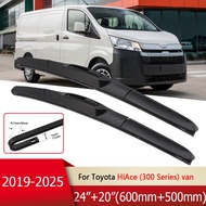 For Toyota HiAce (300 Series) Van 2019-2025 24"+20" Car Wiper Front Wiper Blades Fit U HOOK Arm Fron